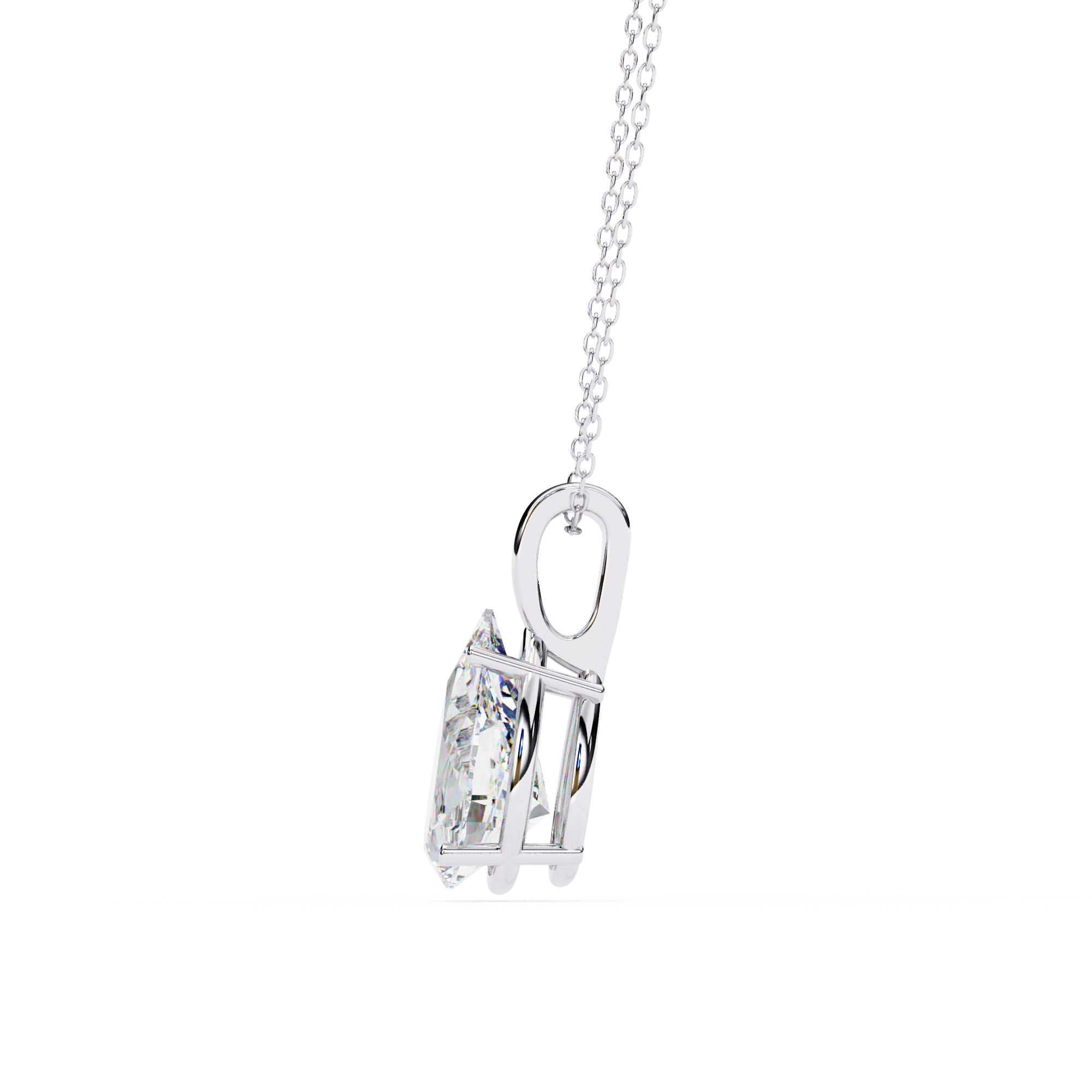 Solitairekart 2.06ct Pear-Cut Natural Diamond Solitaire Pendant-H Color, VS1 Clarity